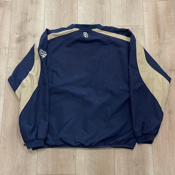 San Diego Padres Warm Up Jacket Navy Brown Size Large L B3 - Picture 4 of 7